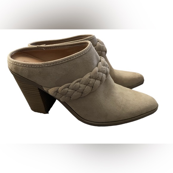 Universal Thread Women's Slip On Ankle Boots Size 9 Tan Braid Heels Pumps Shoes - Picture 4 of 6